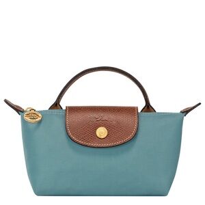 NWOT Longchamp Le Pliage Original Pouch with Handle in Eucalyptus
